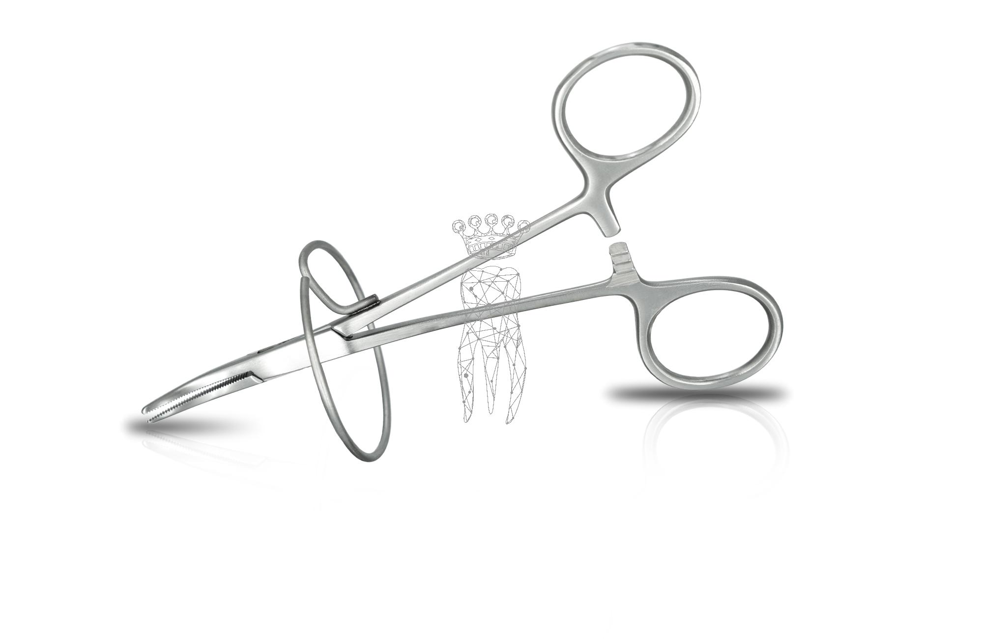 Kronenhaltezange gebogen 12.5cm