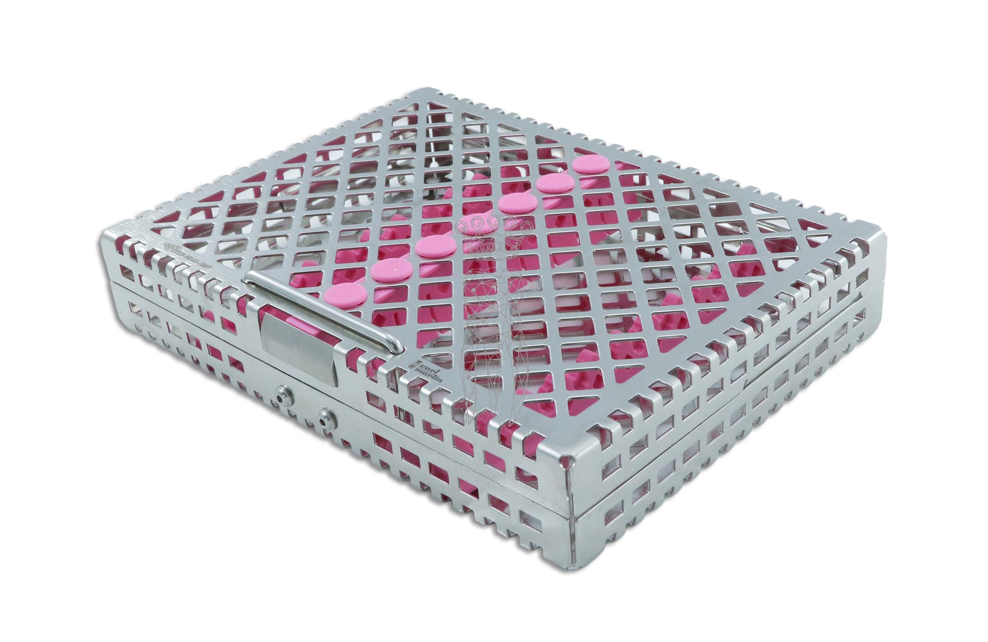 Steri-Wash-Tray 190x140x34mm 10 Instrumente - Silikon pink