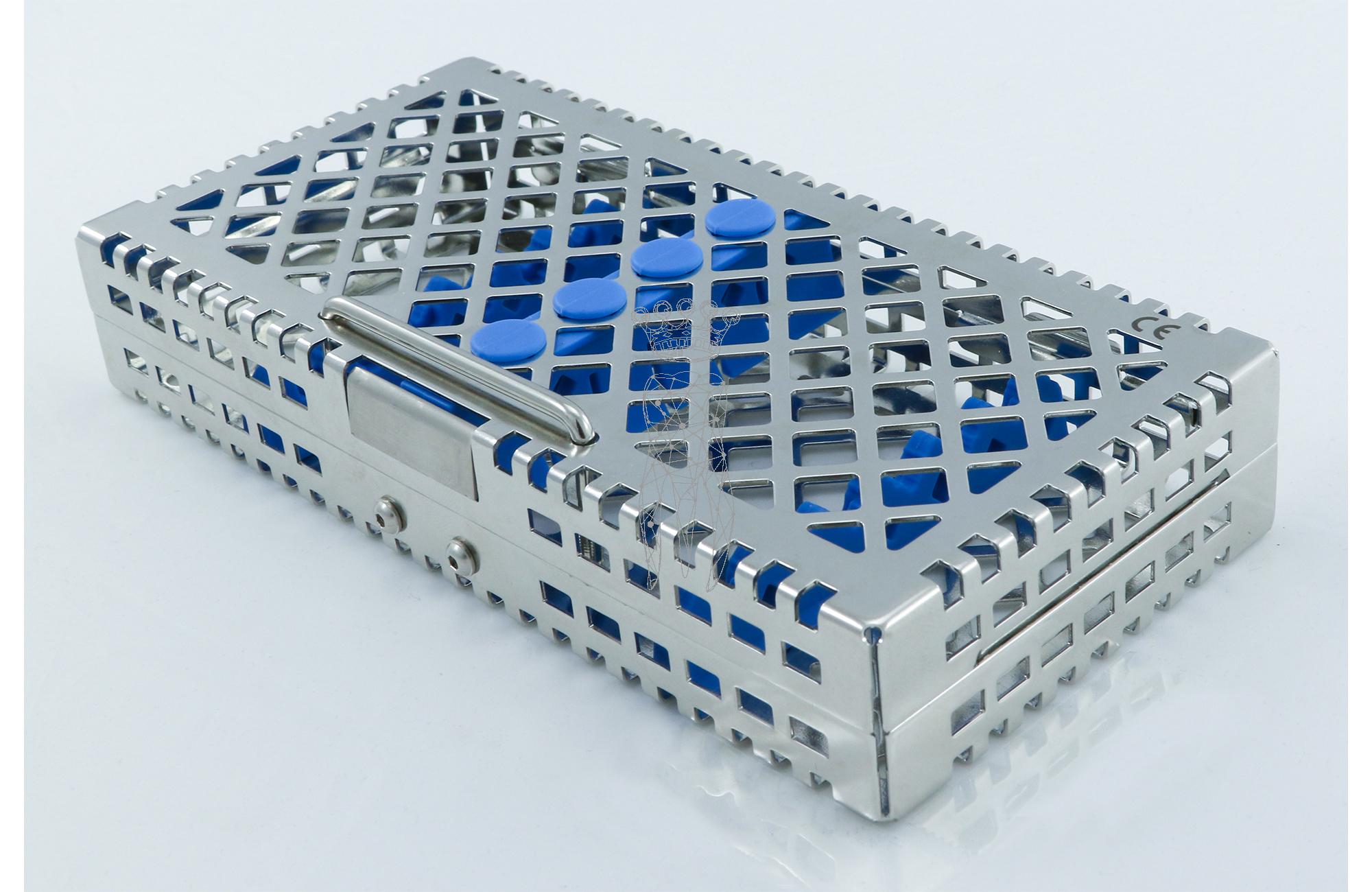 Steri-Wash-Tray 190x92x34mm 6 instruments-silicones hellblue