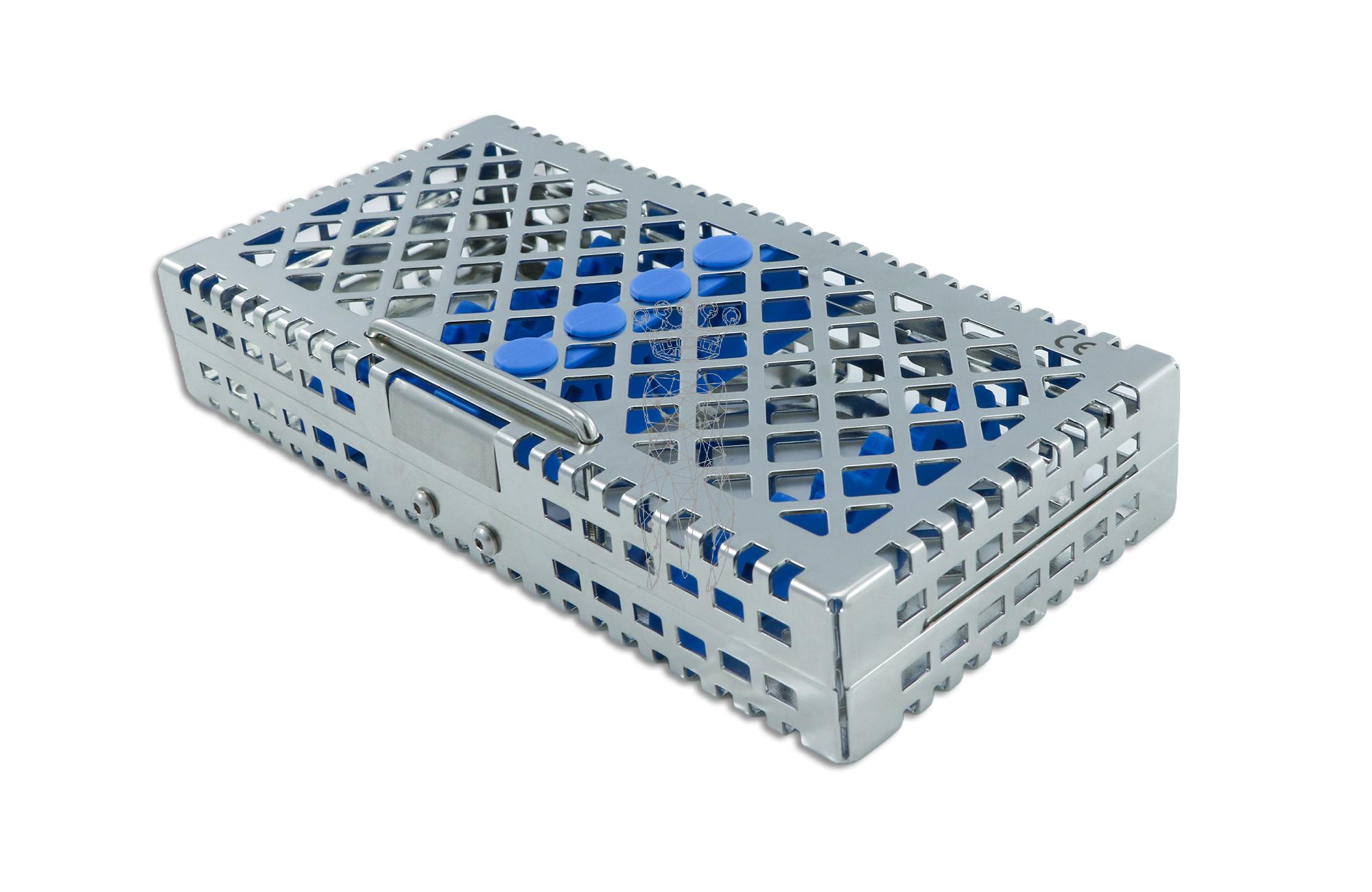 Steri-Wash-Tray 190x92x34mm 6 Instrumente-Silikon hellblau