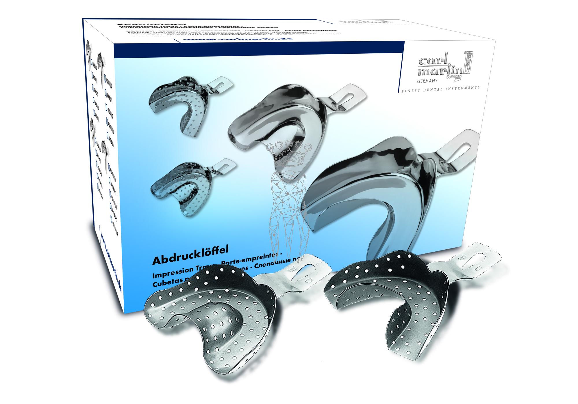 SET - 10 x Impression trays Ehricke perforated - U+L-Jaw 0,1,2,3,4