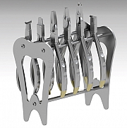 Forceps rack stainless 'TOOTH' (without pliers)