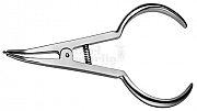 Plier for placement of elastic separators, single angled