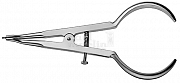 Plier for placement of elastic separators, double angled
