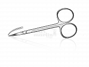 Gum scissors curved