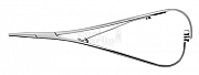 Needle holder for ligatures fine tips - straight
